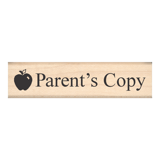 Parent's Copy Rubber Stamp .75" x 3" block