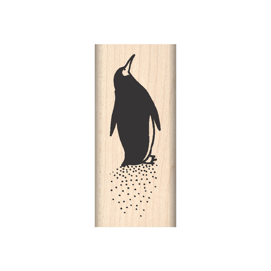 Penguin Rubber Stamp 1" x 2.25" block