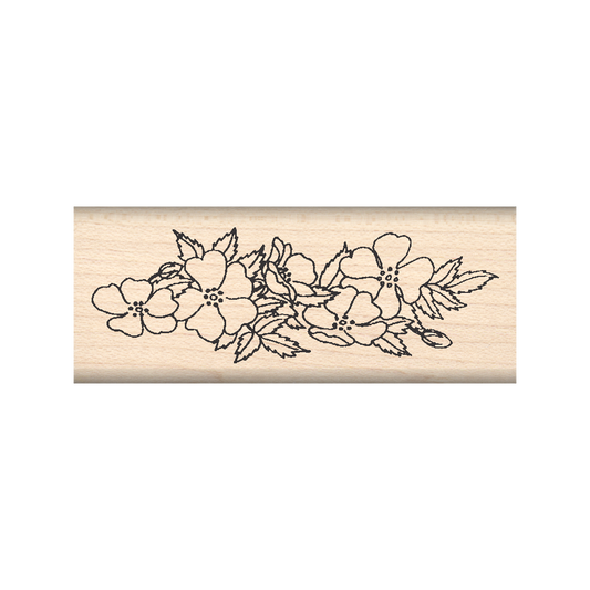 DogStamp Border Rubber Stamp 1" x 2.5" block