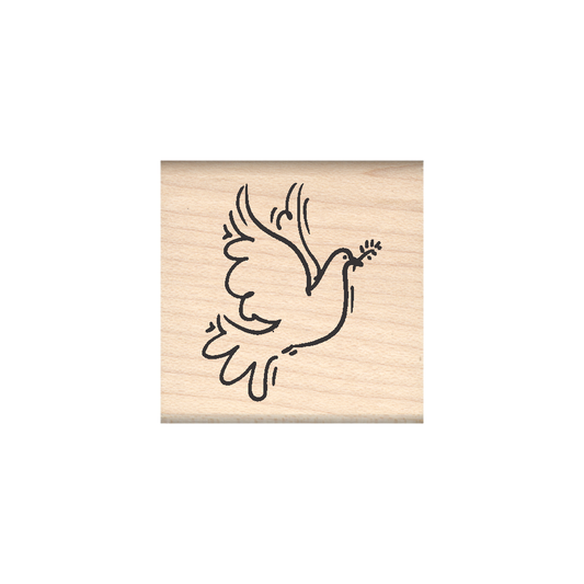 Dove Rubber Stamp 1.5" x 1.5" block