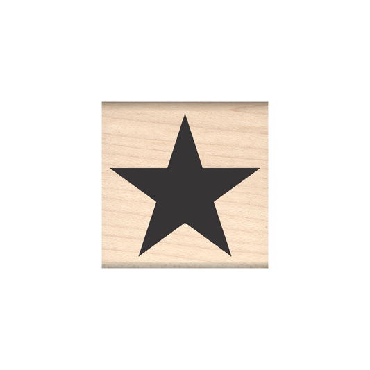 Star Rubber Stamp 1.5" x 1.5" block