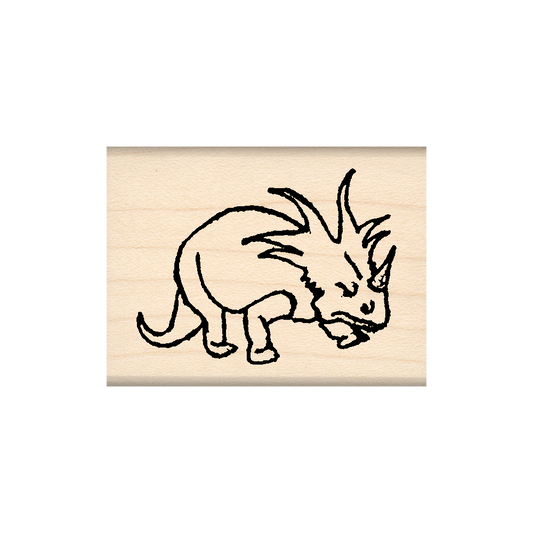 Stegasaurus Dinosaur Rubber Stamp 1.5" x 2" block