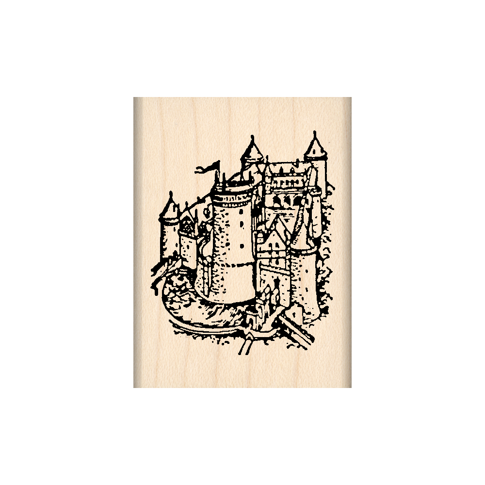 Castle Rubber Stamp 1.5" x 2" block