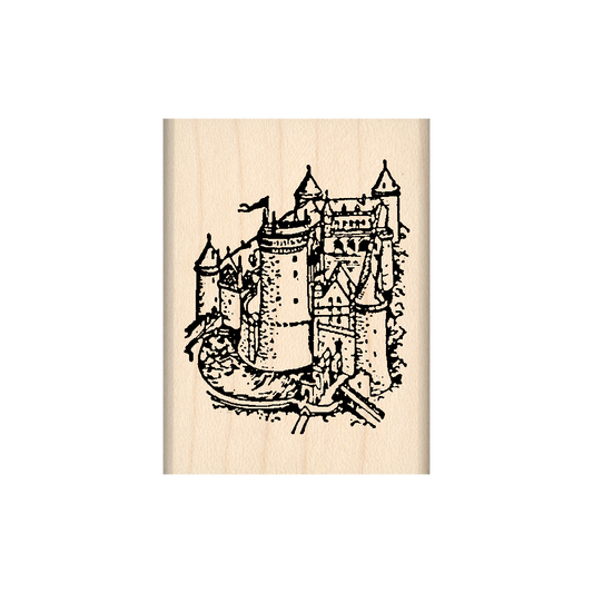 Castle Rubber Stamp 1.5" x 2" block