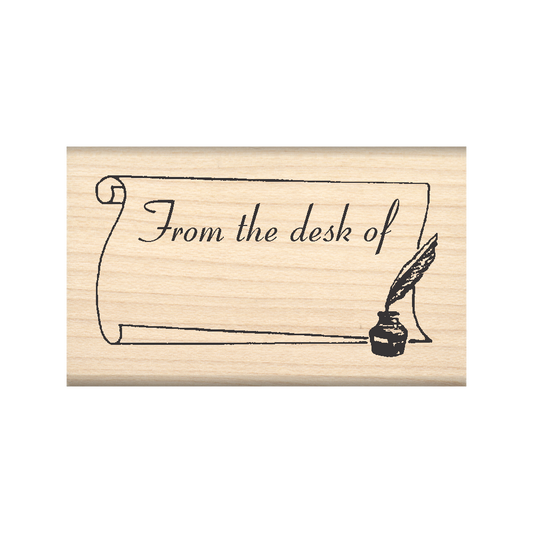 FromThe Desk of Rubber Stamp 1.5" x 2.5" block