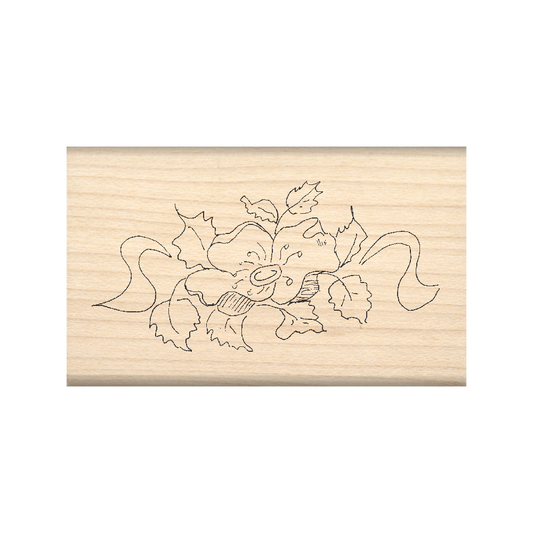 Flower Rubber Stamp 1.5" x 2.5" block
