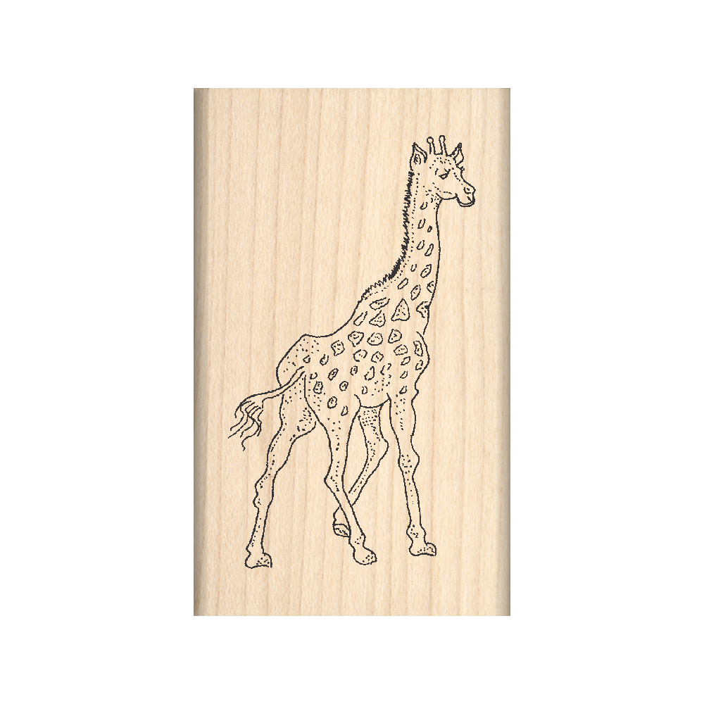 Giraffe Rubber Stamp 1.5" x 2.5" block