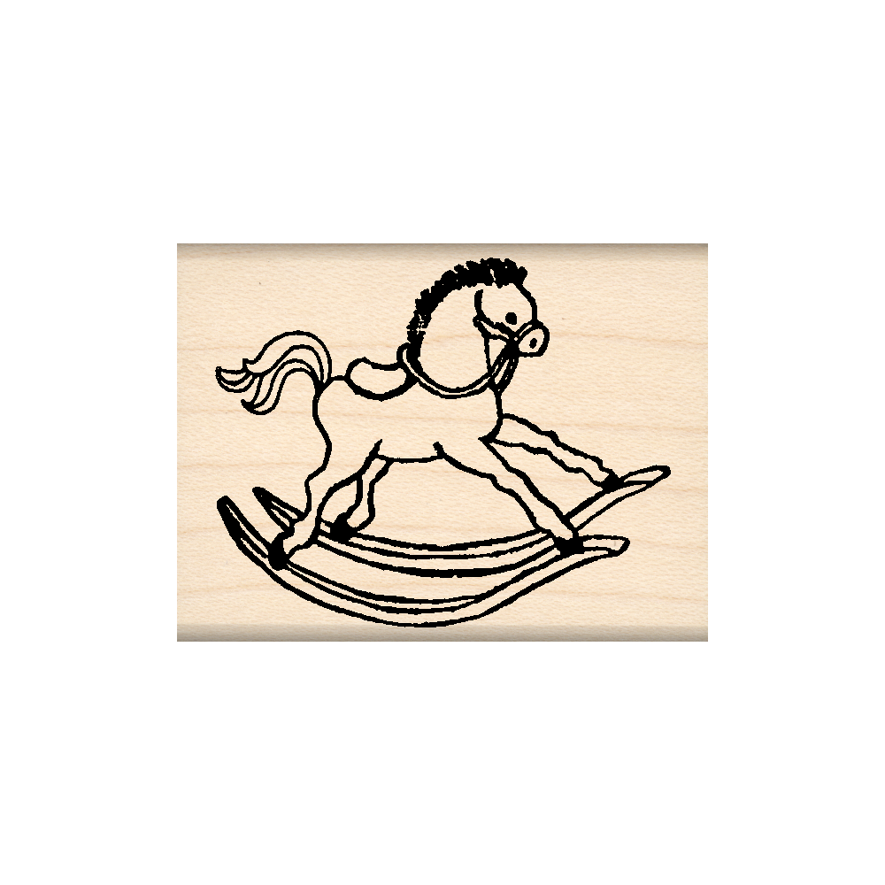 Hobby Horse Rubber Stamp 1.5" x 2" block
