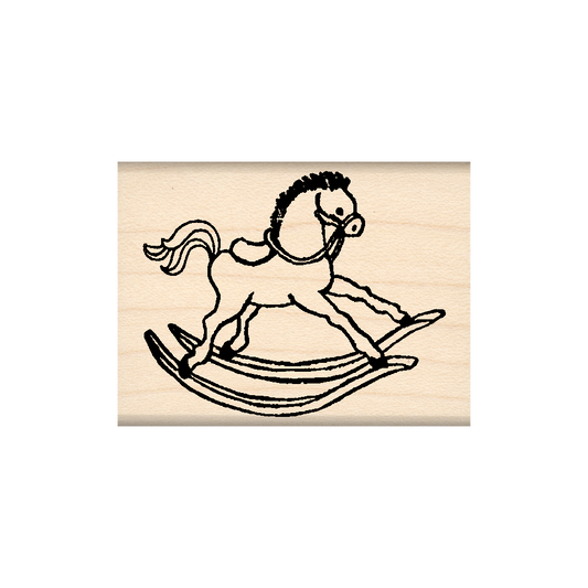 Hobby Horse Rubber Stamp 1.5" x 2" block