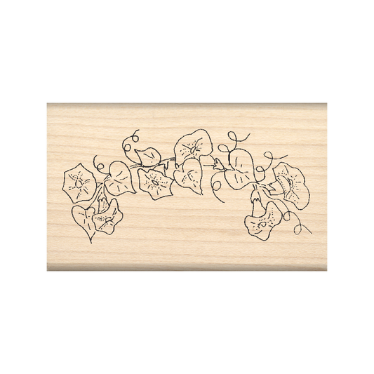 Flower Border Rubber Stamp 1.5" x 2.5" block