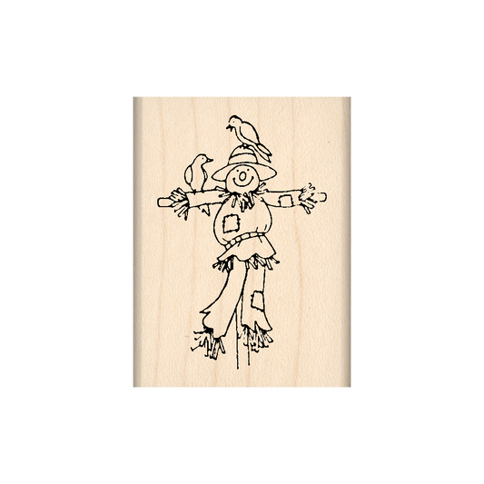 Scarecrow Rubber Stamp 1.5" x 2" block