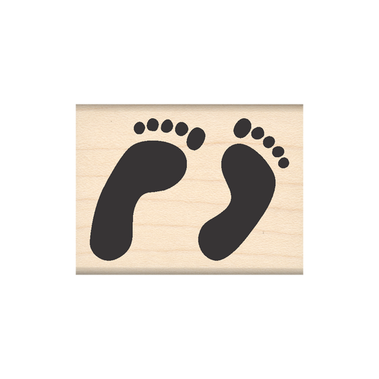 Feet Rubber Stamp, Medium 1.5" x 2" block