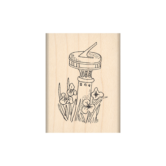 Sundial Rubber Stamp 1.5" x 2" block