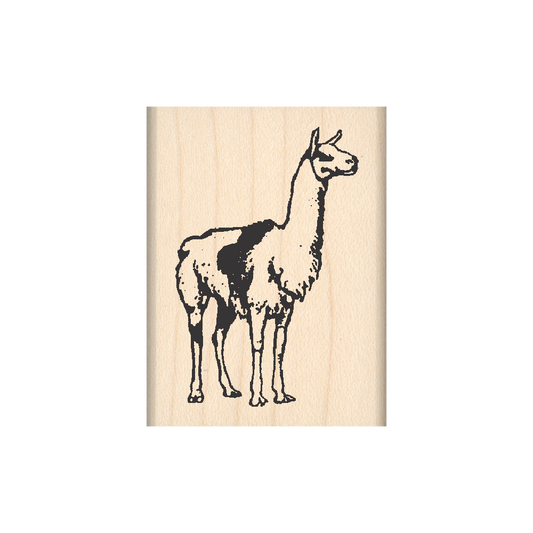 Llama Rubber Stamp 1.5" x 2" block