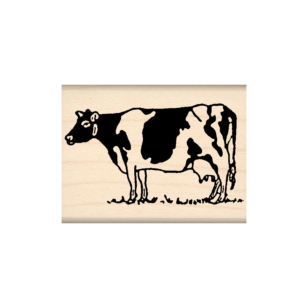 Cow Rubber Stamp 1.5" x 2" block