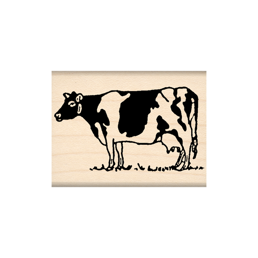Cow Rubber Stamp 1.5" x 2" block