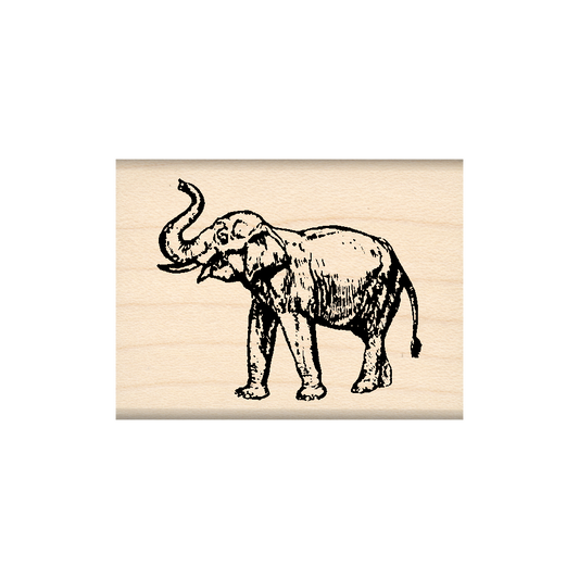 Elephant Rubber Stamp 1.5" x 2" block