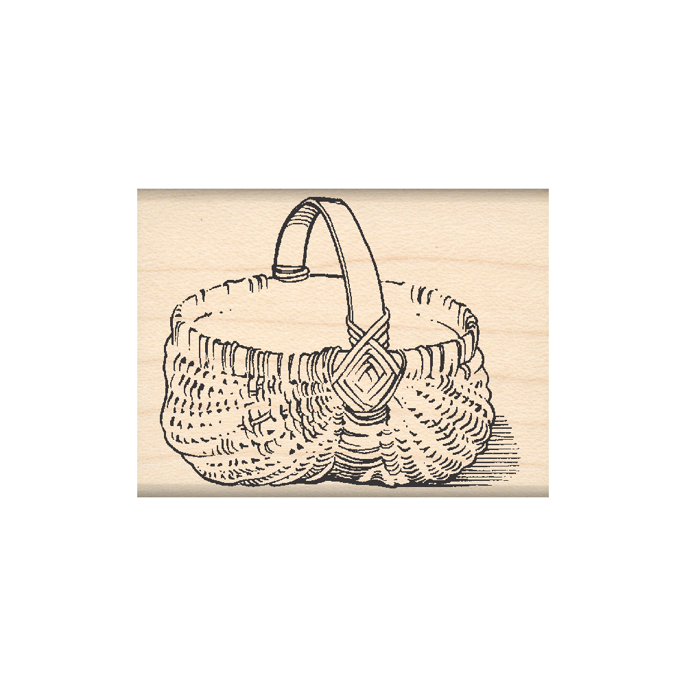 Basket Rubber Stamp 1.75" x 2" block