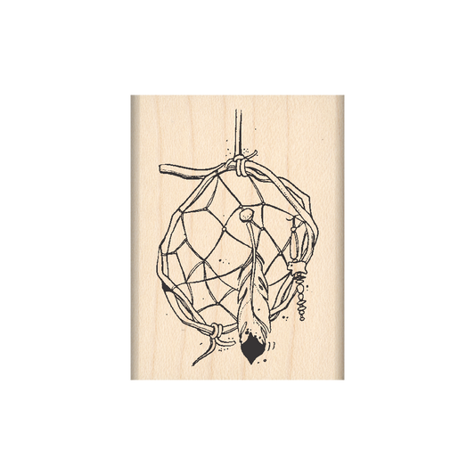 Dream Catcher Rubber Stamp 1.5" x 2" block