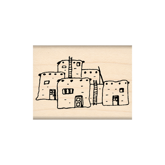 Pueblo Rubber Stamp 1.5" x 2.5" block
