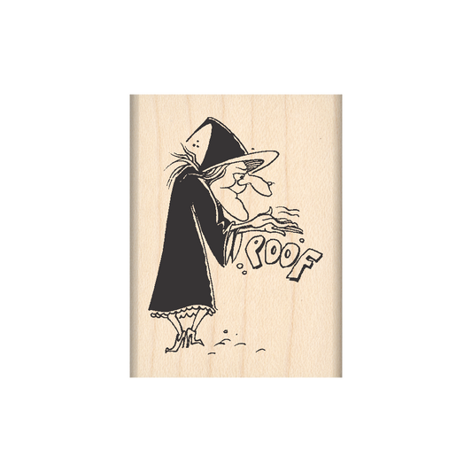 Witch Rubber Stamp 1.5" x 2" block