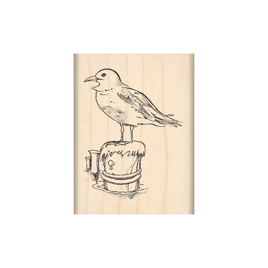 Seagull Rubber Stamp 1.5" x 2" block