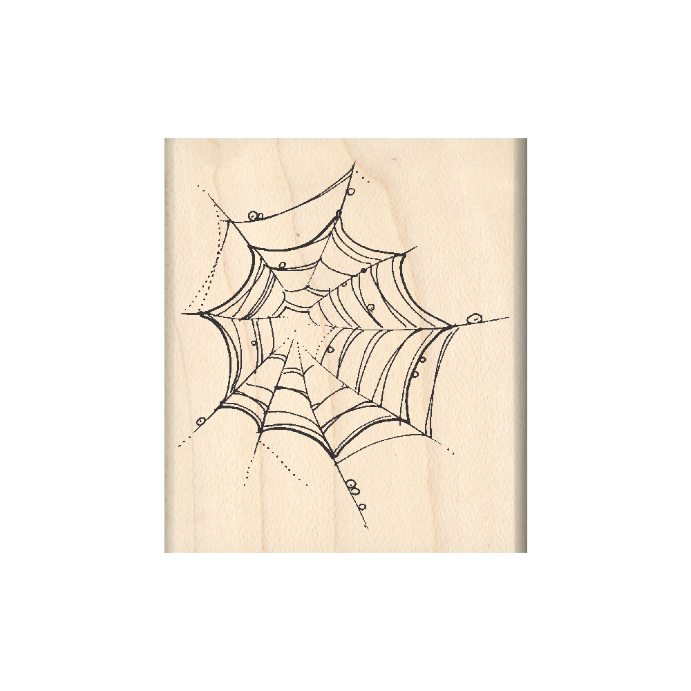 Spider Web Rubber Stamp 1.75" x 2" block