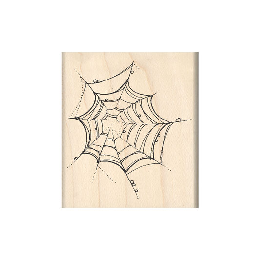 Spider Web Rubber Stamp 1.75" x 2" block