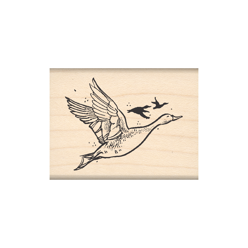 Geese Rubber Stamp 1.5" x 2" block