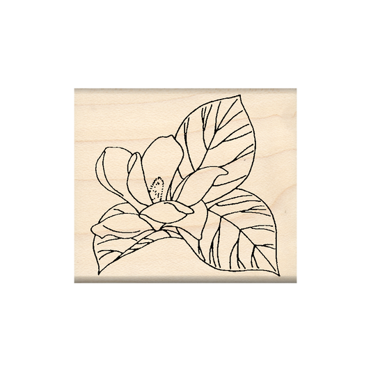 Magnolia Rubber Stamp 1.75" x 2" block
