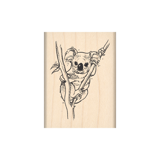 Koala Rubber Stamp 1.5" x 2" block