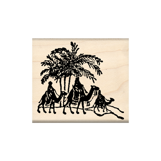 Three Wise Men Rubber Stamp 1.75" x 2" block
