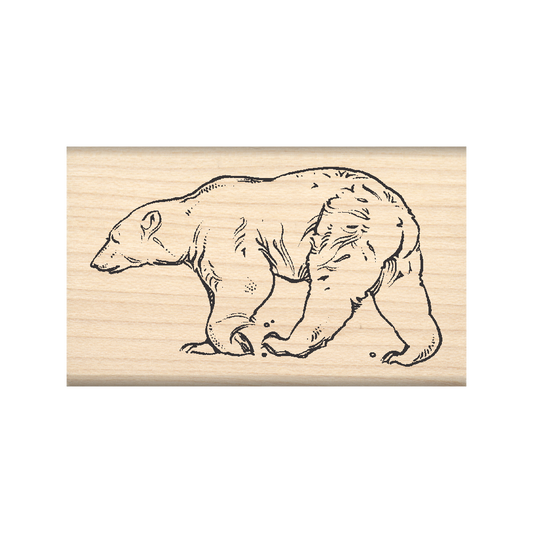 Polar Bear Rubber Stamp 1.5" x 2.5" block