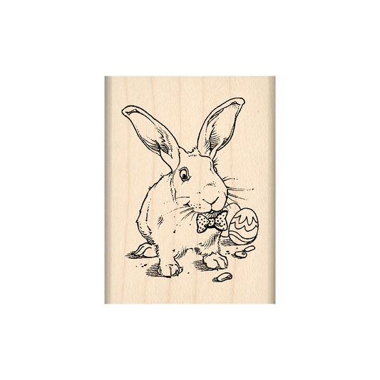 Easter Bunny Rubber Stamp 1.5" x 2" block