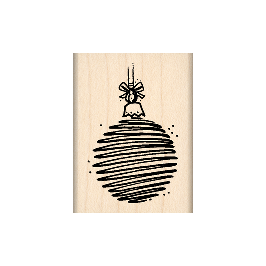 Scribble Ornament Rubber Stamp 1.5" x 2" block