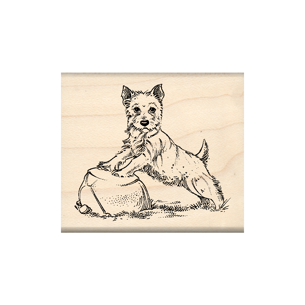 Terrier Rubber Stamp 1.75" x 2" block