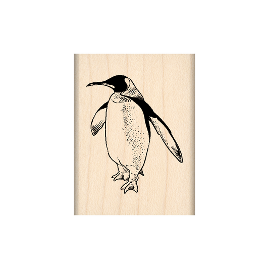 Penguin Rubber Stamp 1.5" x 2" block