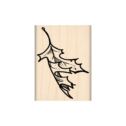 Maple Leaf Rubber Stamp 1.5" x 2" block