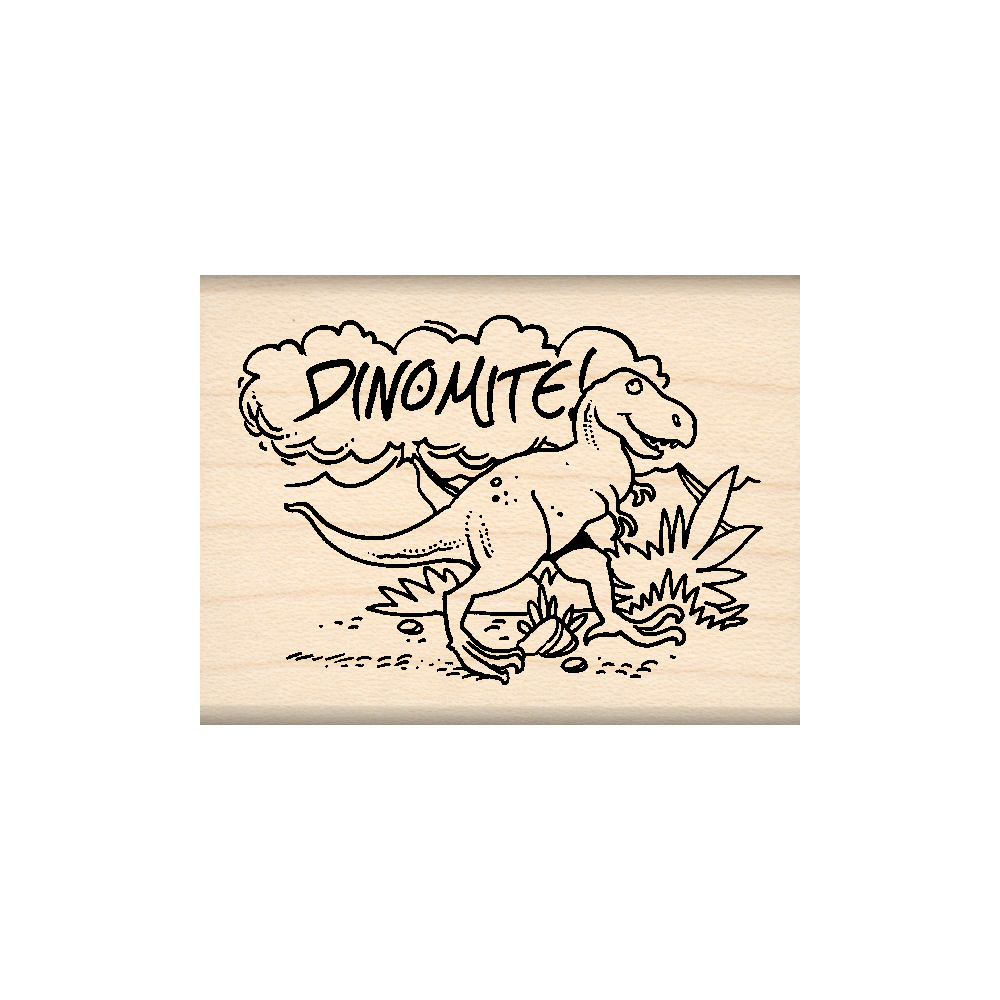 Dinomite! Teacher Rubber Stamp 1.5" x 2" block