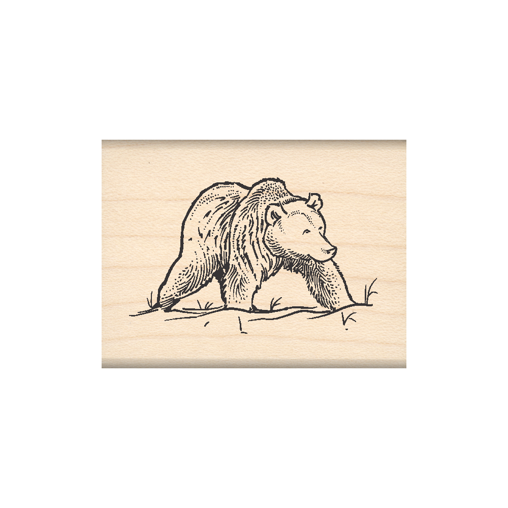 Bear Rubber Stamp 1.5" x 2" block