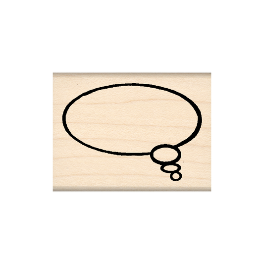 Talk Bubble Rubber Stamp 1.5" x 2" block