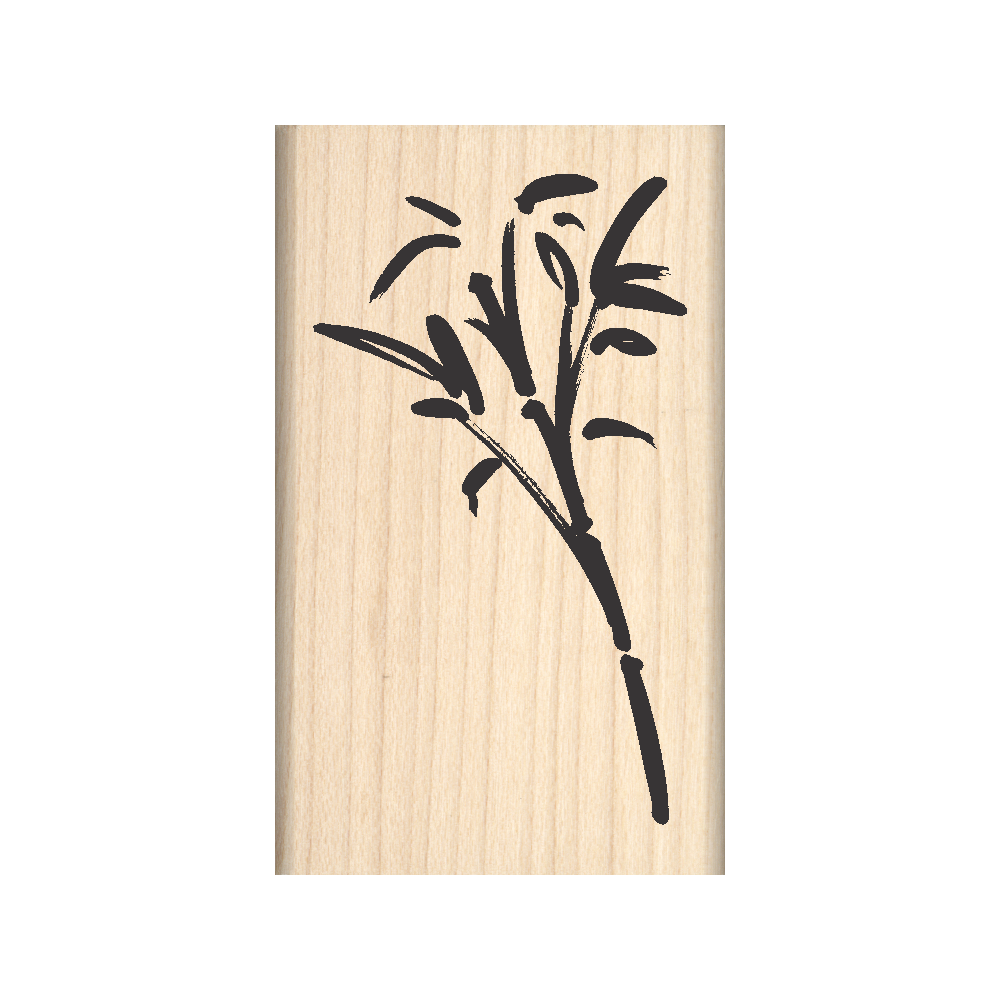 Bamboo Rubber Stamp 1.5" x 2.5" block