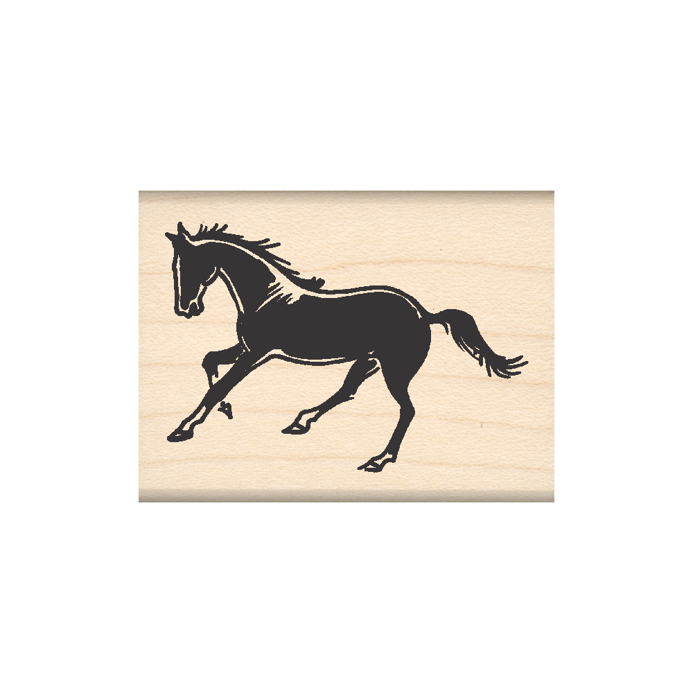 Horse Rubber Stamp 1.5" x 2" block
