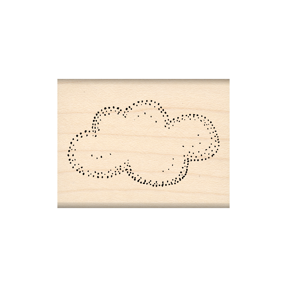 Cloud Rubber Stamp 1.5" x 2" block