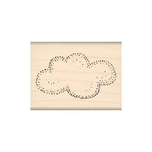 Cloud Rubber Stamp 1.5" x 2" block