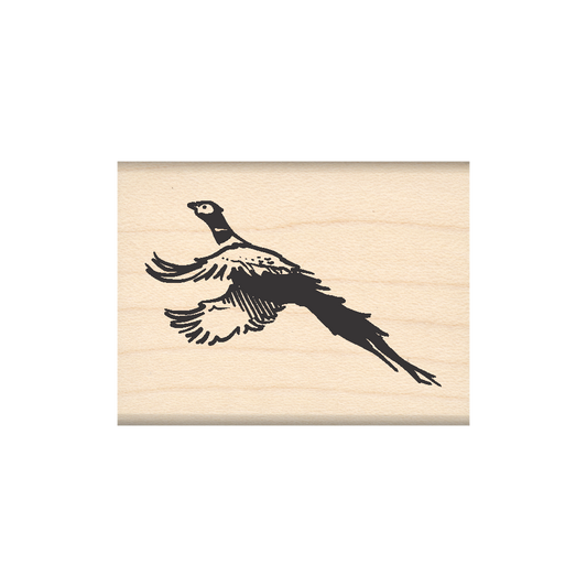 Pheasant Rubber Stamp 1.5" x 2" block
