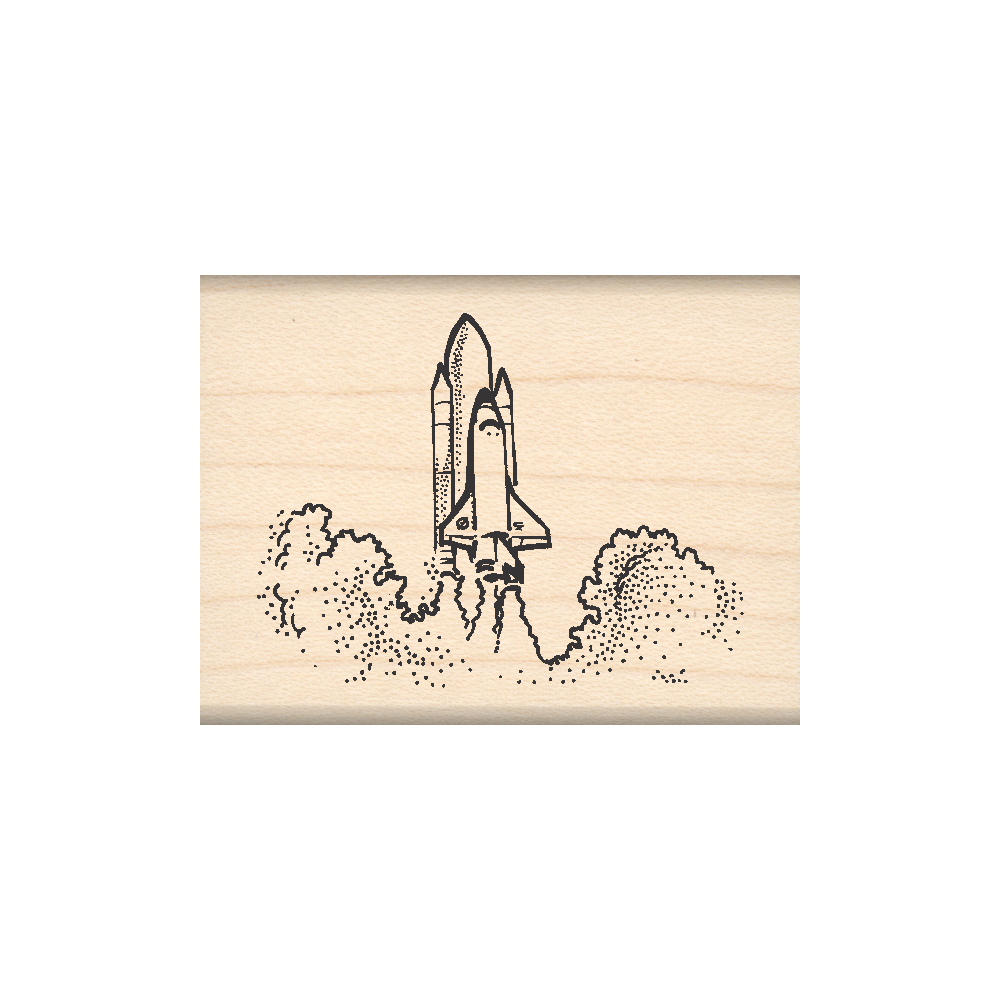 Space Shuttle Rubber Stamp 1.5" x 2" block