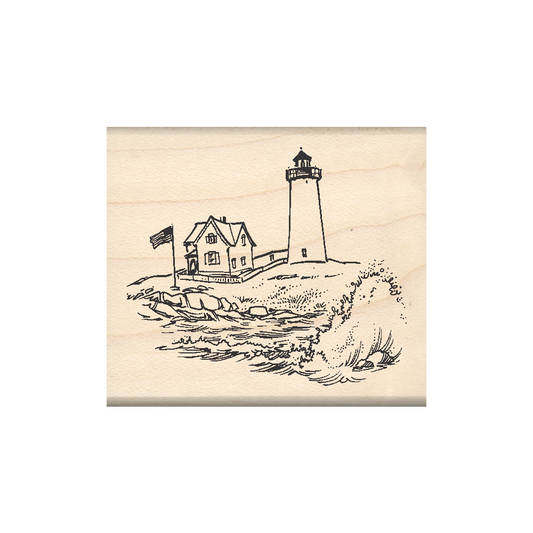 Lighthouse Rubber Stamp 1.75" x 2" block