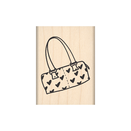 Purse Rubber Stamp 1.5" x 2" block
