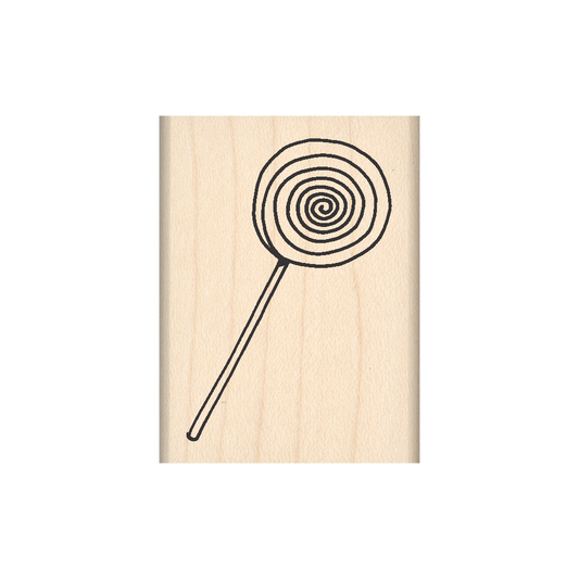 Lollipop Rubber Stamp 1.5" x 2" block